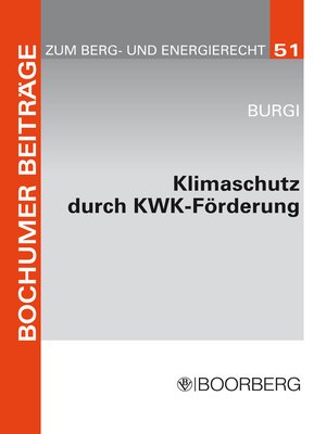 cover image of Klimaschutz durch KWK-Förderung